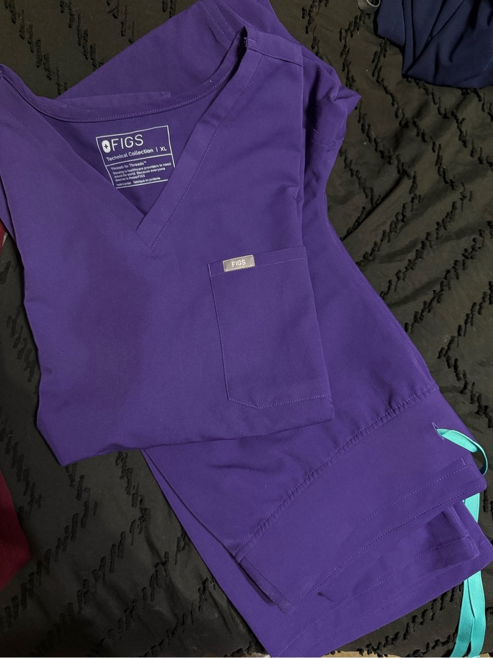 FIGS Women's Scrub Set in Pulse Purple